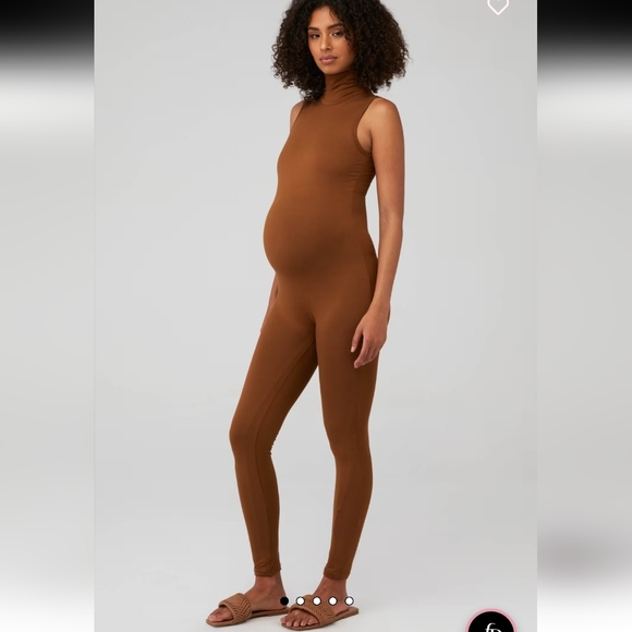 Bumpsuit | THE STEVIE BUMPSUIT Toffee Brown size small nwot - Maternity Romper - Picture 2 of 16